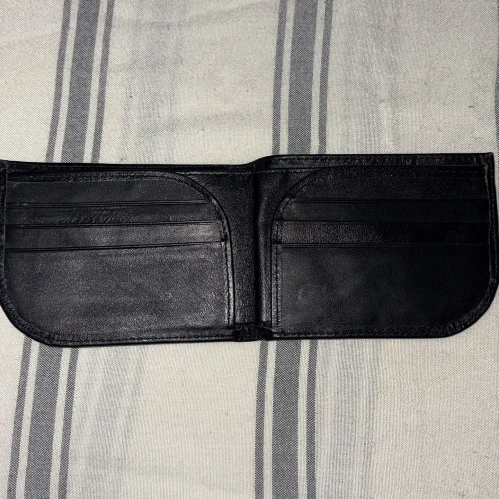 Black Leather clean Wallet